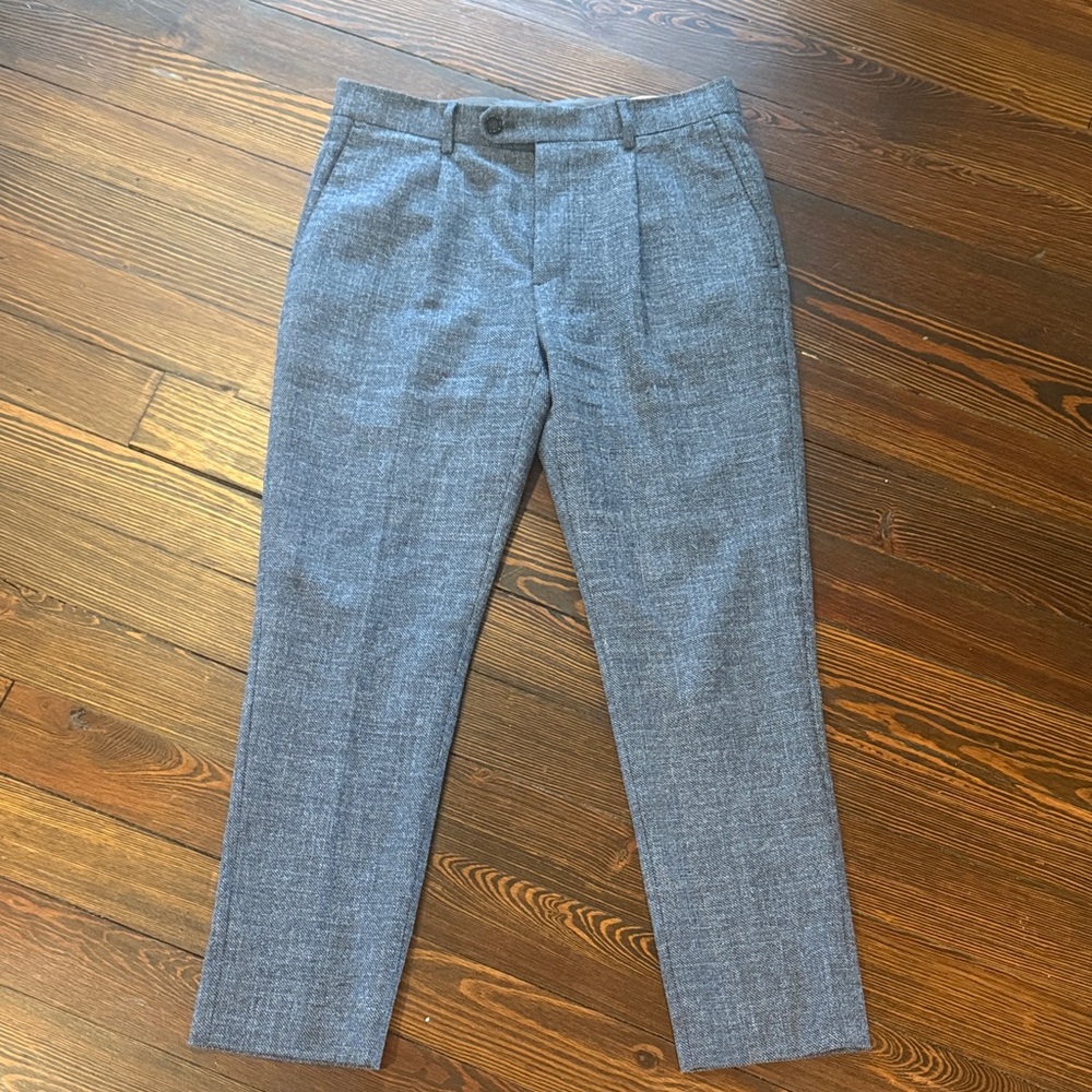 Banana Republic Men's Heather Blue Dress Pants